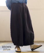 コットンウールグレンチェック　バルーンパンツ